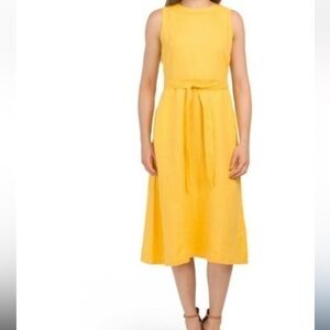 Yellow linen dress